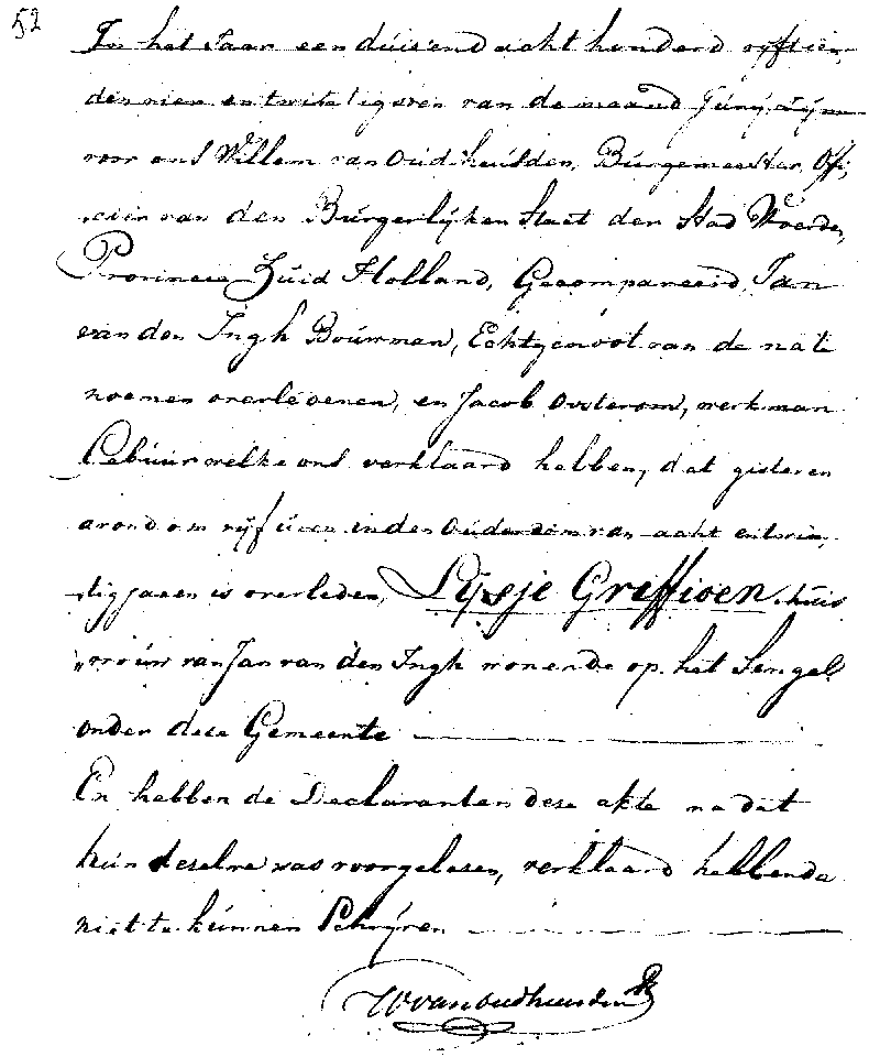 18150624 ovl akte 52 Lijsje Griffioen ev Jan vd Ingh